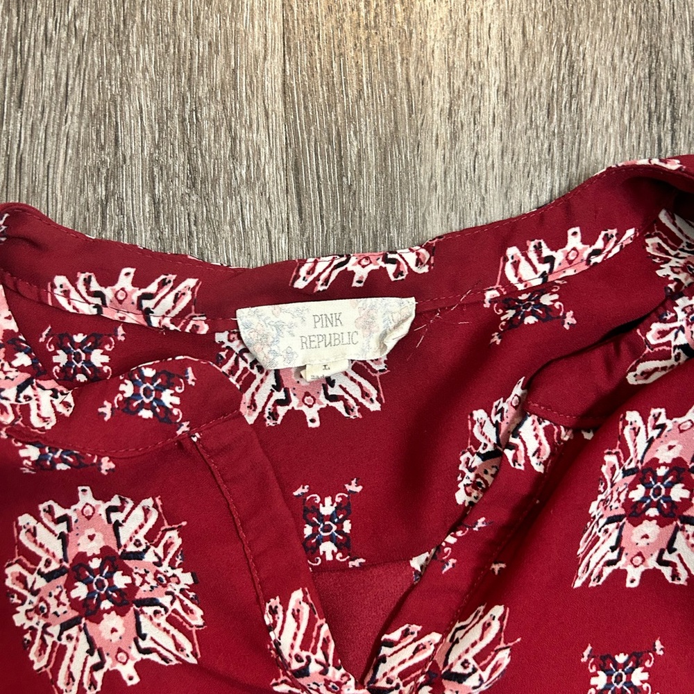 Dark Red Blouse - Picture 2 of 2